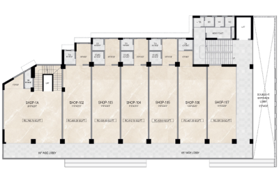 2BHK floorplan